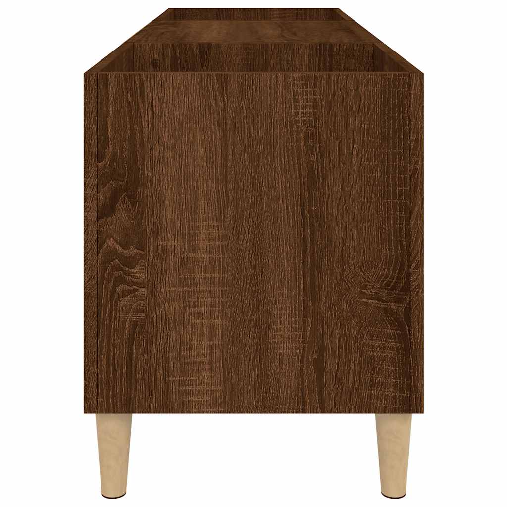 Plattenschrank Braun Eichen-Optik 121x38x48 cm Holzwerkstoff