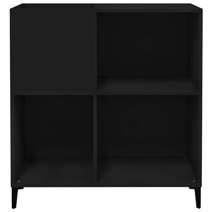 Plattenschrank Schwarz 84,5x38x89 cm Holzwerkstoff