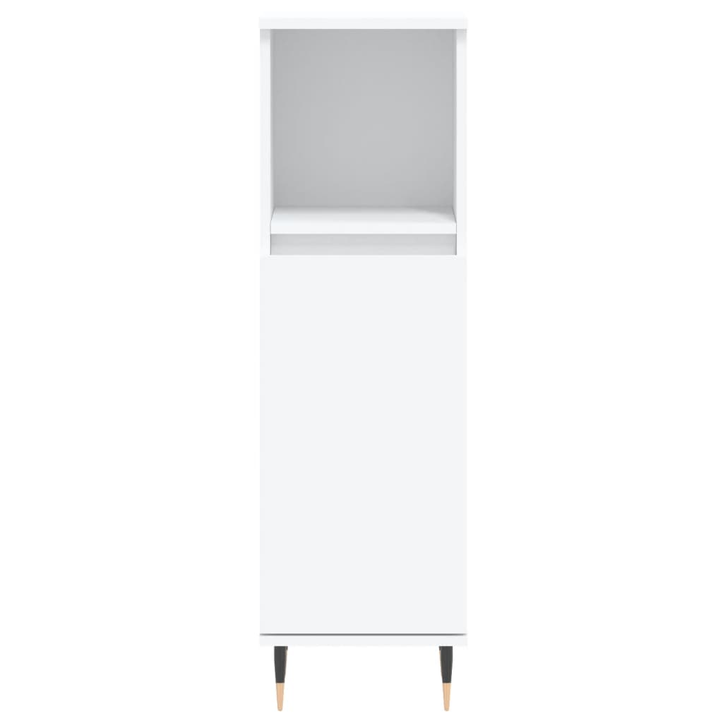 3-tlg. Badmöbel-Set Weiß Holzwerkstoff