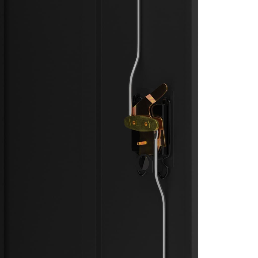 Aktenschrank Schwarz 90x40x70 cm Stahl