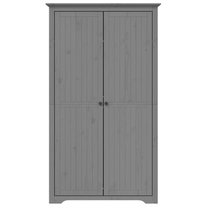 Kleiderschrank BODO Grau 99x53,5x173 cm Massivholz Kiefer