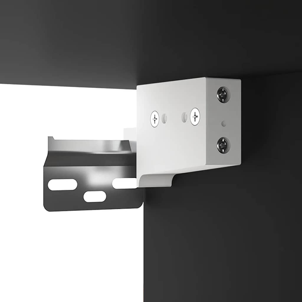 Spiegelschrank mit LED Schwarz 70x16,5x60 cm