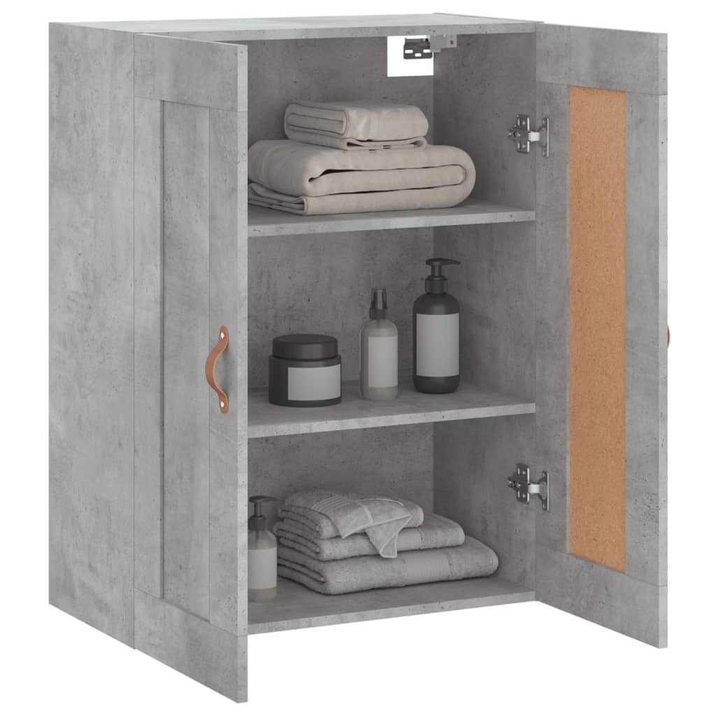 Wandschrank Betongrau 69,5x34x90 cm Holzwerkstoff