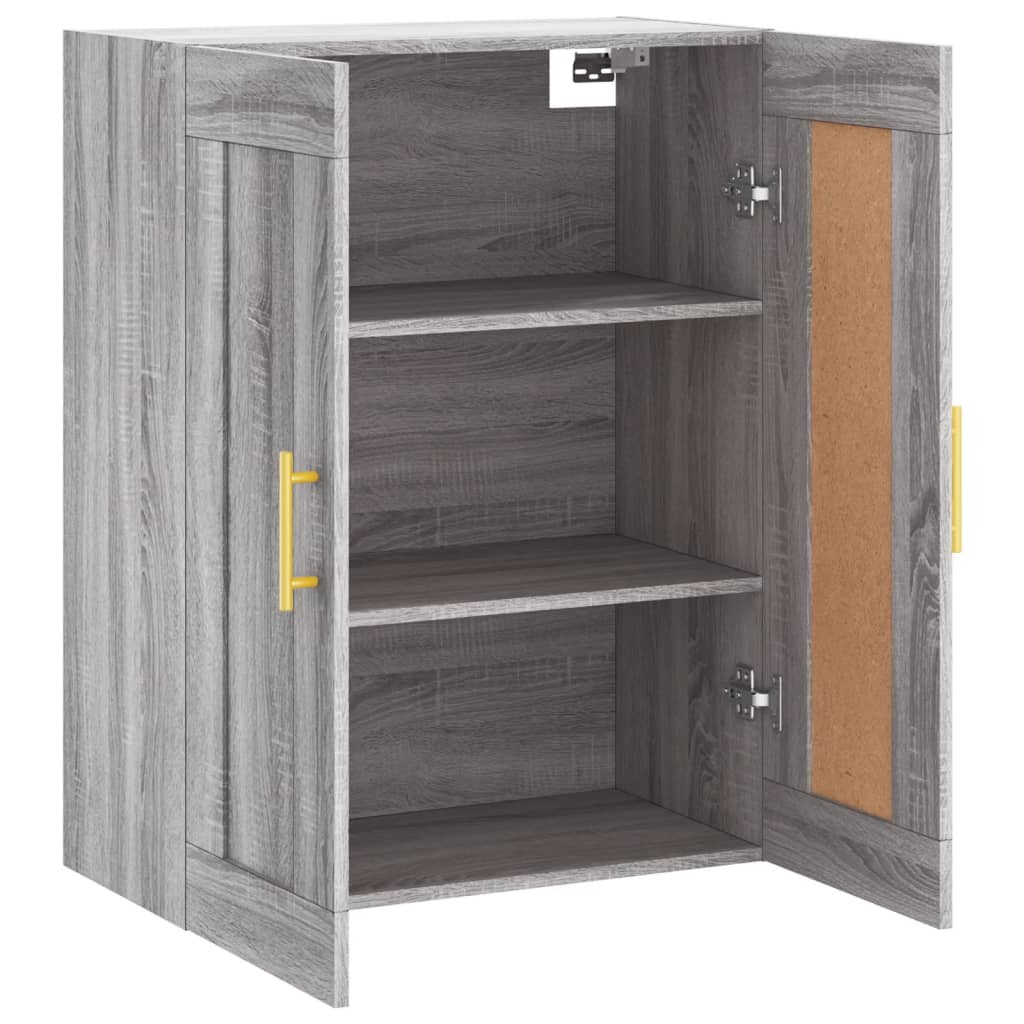 Wandschrank Grau Sonoma 69,5x34x90 cm Holzwerkstoff