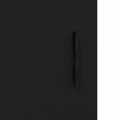 Wandschrank Schwarz 34,5x34x90 cm Holzwerkstoff