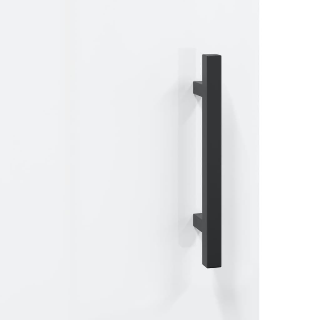 Wandschrank Hochglanz-Weiß 34,5x34x90 cm Holzwerkstoff