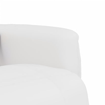 Massagesessel mit Fußteil Weiß Kunstleder