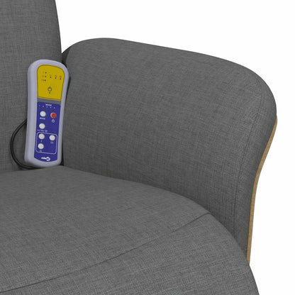 Massagesessel mit Fußteil Dunkelgrau Stoff