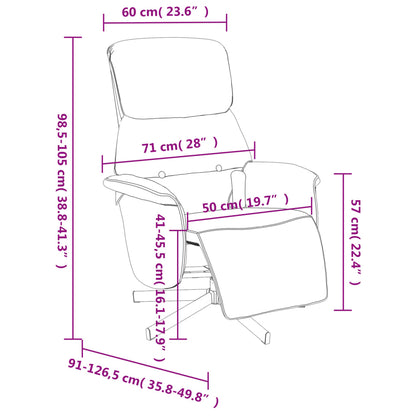 Massagesessel mit Fußteil Hellgelb Stoff