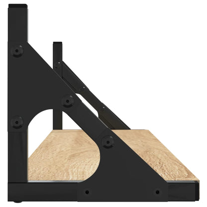 Wandregale 2 Stk. Sonoma-Eiche 80 x 15 x 15,5 cm Holzwerkstoff