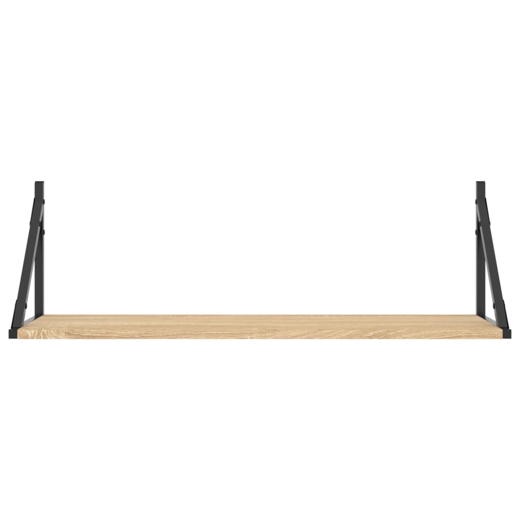 Wandregale 2 Stk. Sonoma-Eiche 80 x 25 x 25,5 cm Holzwerkstoff