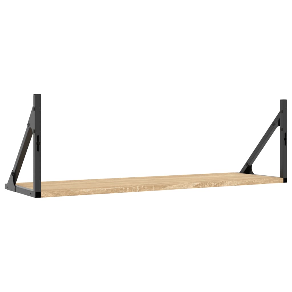 Wandregale 2 Stk. Sonoma-Eiche 80 x 25 x 25,5 cm Holzwerkstoff