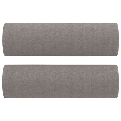 2-Sitzer-Sofa mit Zierkissen Taupe 140 cm Stoff