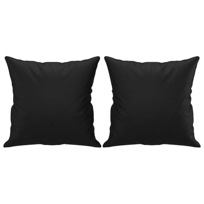 2-Sitzer-Sofa mit Zierkissen Schwarz 120 cm Kunstleder