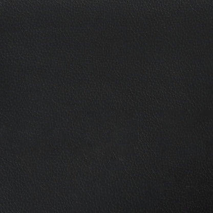 2-Sitzer-Sofa mit Zierkissen Schwarz 120 cm Kunstleder