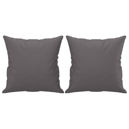 2-Sitzer-Sofa mit Zierkissen Grau 140 cm Kunstleder