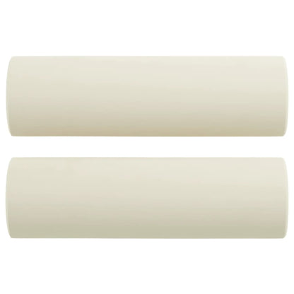 2-Sitzer-Sofa mit Zierkissen Creme 140 cm Samt