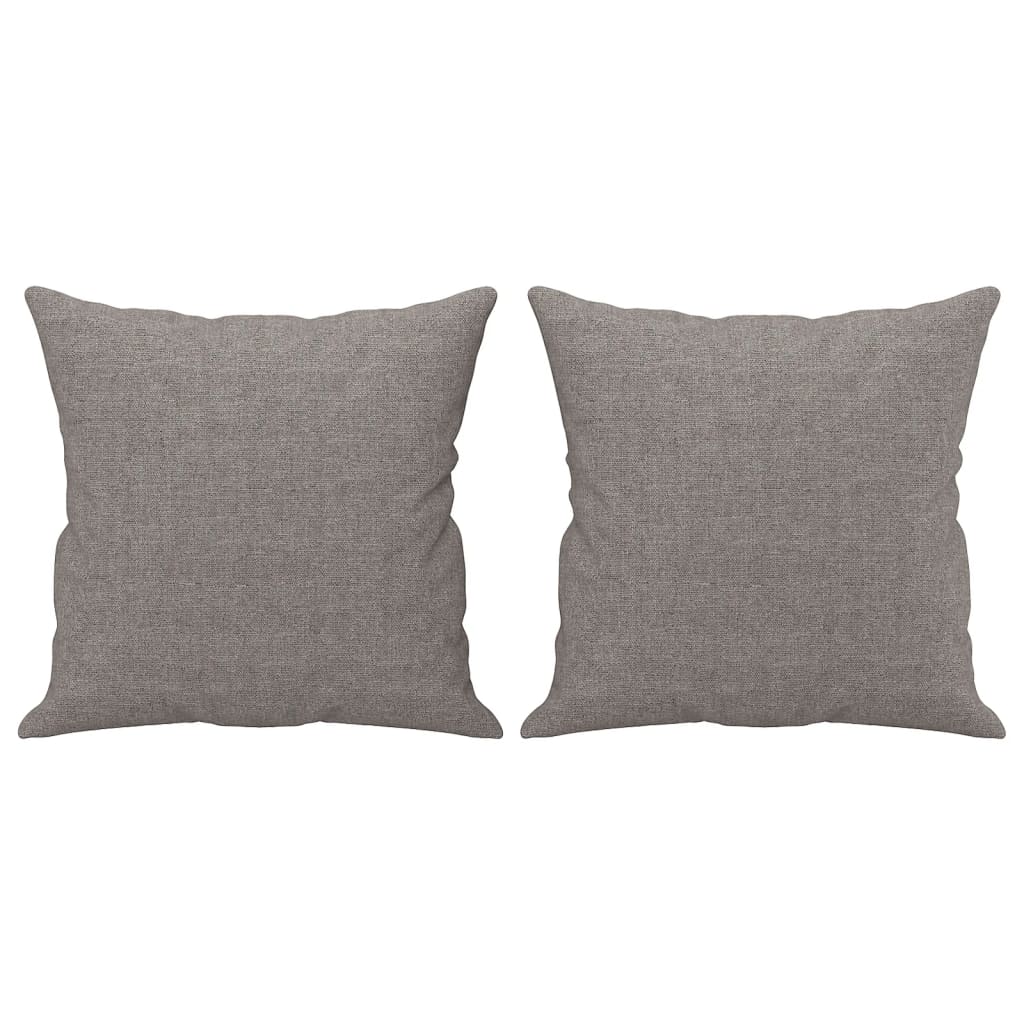 3-Sitzer-Sofa mit Zierkissen Taupe 180 cm Stoff