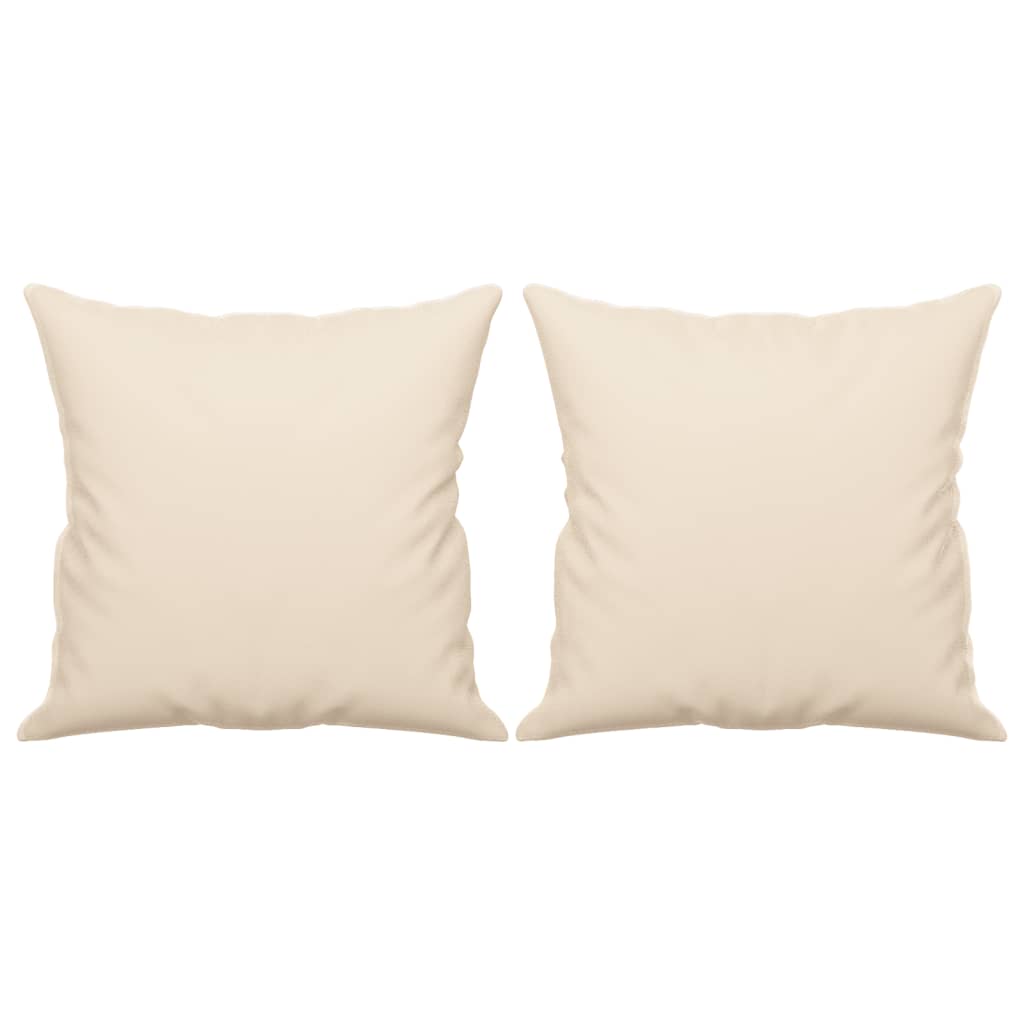 2-Sitzer-Sofa mit Kissen Beige 120 cm Mikrofasergewebe