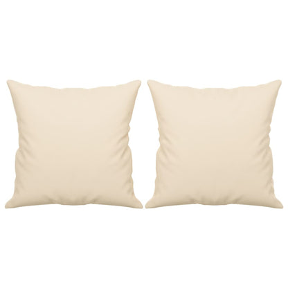 2-Sitzer-Sofa mit Kissen Beige 140 cm Mikrofasergewebe