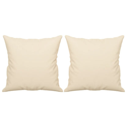 3-Sitzer-Sofa mit Kissen Beige 180 cm Mikrofasergewebe