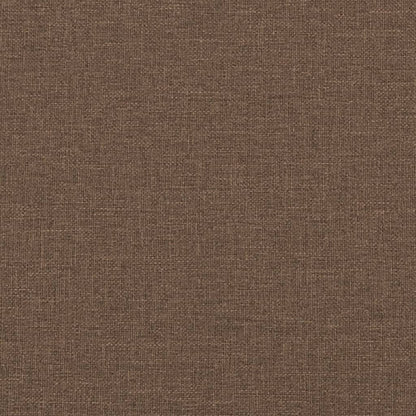 3-Sitzer-Sofa mit Hocker Braun 180 cm Stoff