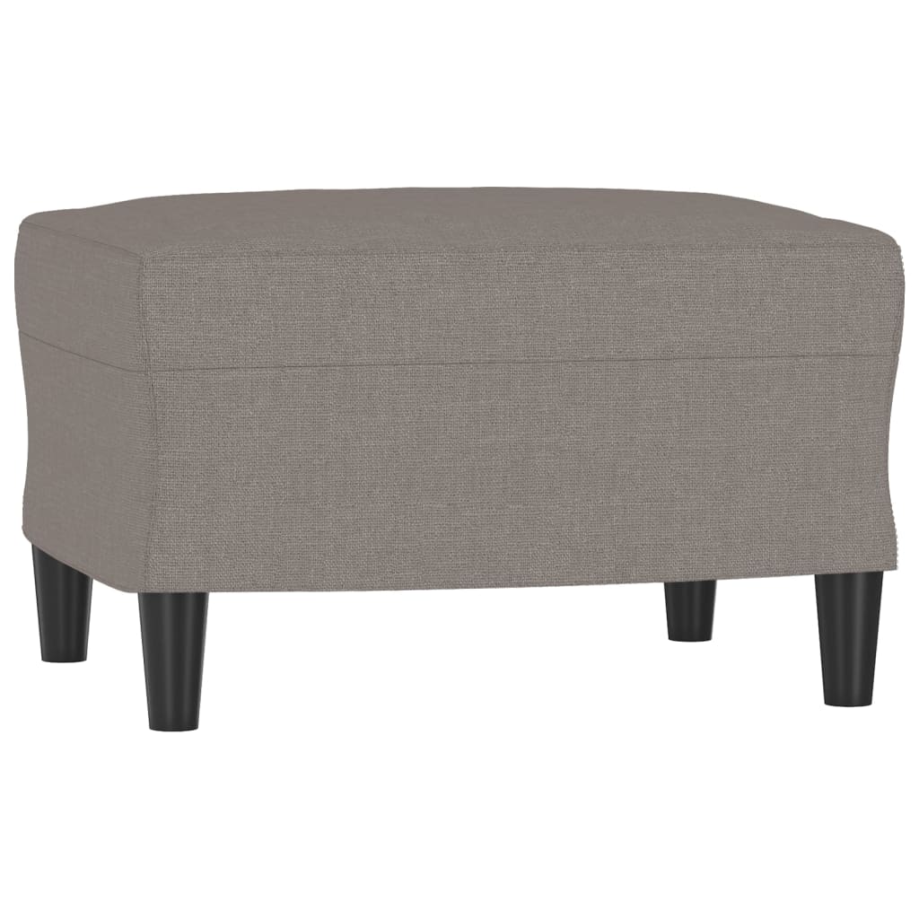 3-Sitzer-Sofa mit Hocker Taupe 180 cm Stoff
