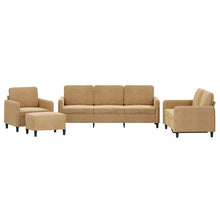 4-tlg. Sofagarnitur Braun Samt