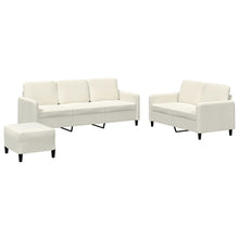 3-tlg. Sofagarnitur Creme Samt