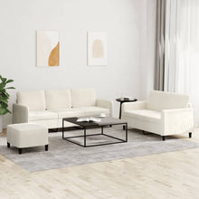 3-tlg. Sofagarnitur Creme Samt