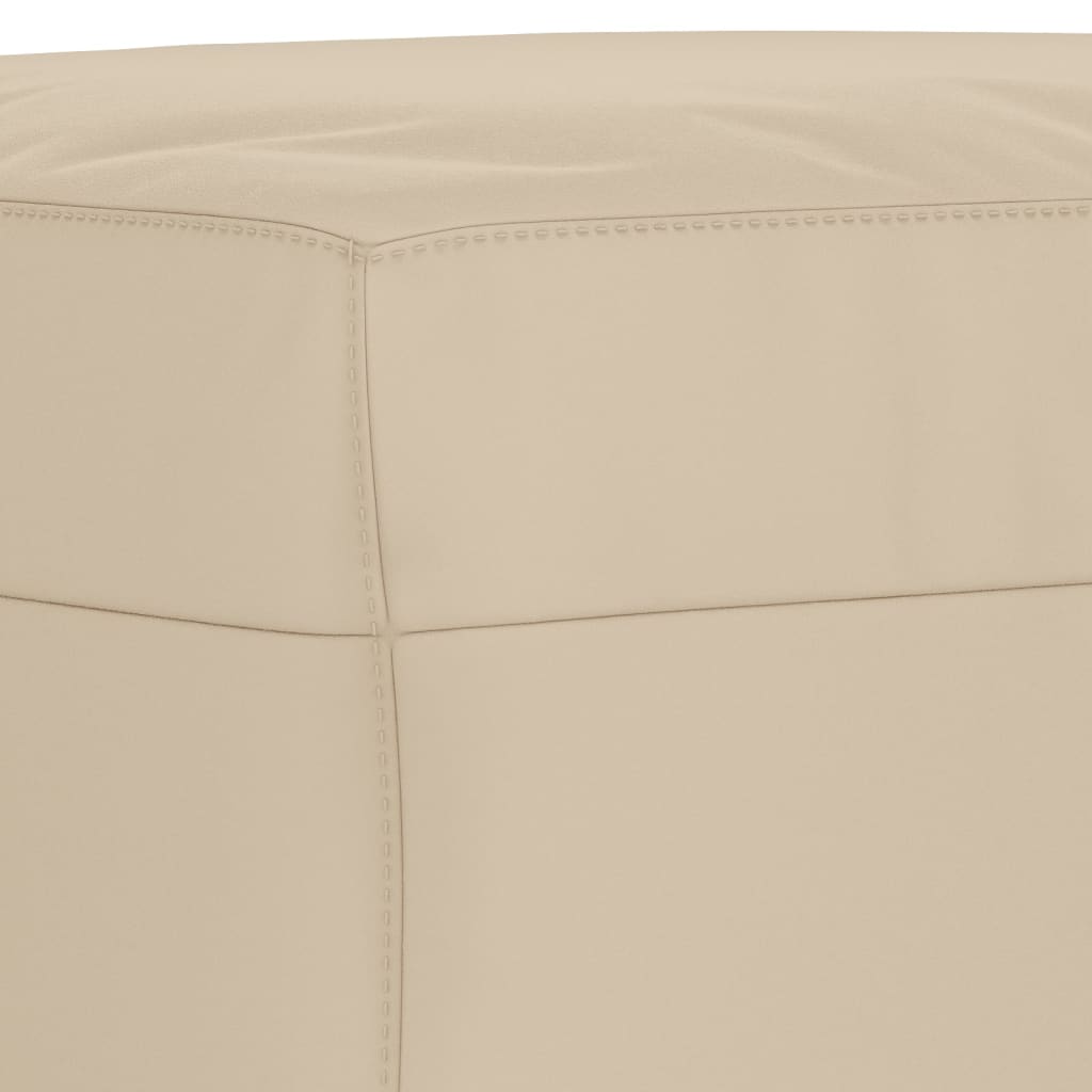 4-tlg. Sofagarnitur mit Kissen Creme Mikrofasergewebe