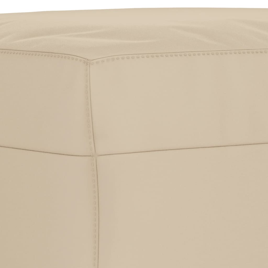 3-tlg. Sofagarnitur mit Kissen Creme Mikrofasergewebe