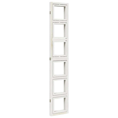 4-tlg. Raumteiler Weiß Massivholz Paulownia