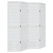 4-tlg. Raumteiler Weiß Massivholz Paulownia