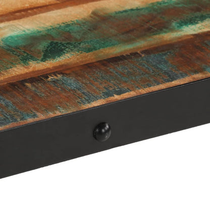 Couchtisch mit Rollen Altholz Massiv 100x55x26 cm