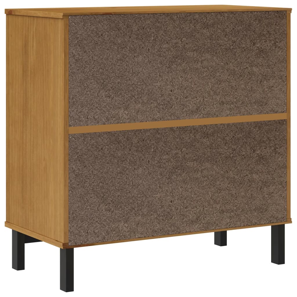 Sideboard mit Glastür FLAM 80x40x80 cm Massivholz Kiefer