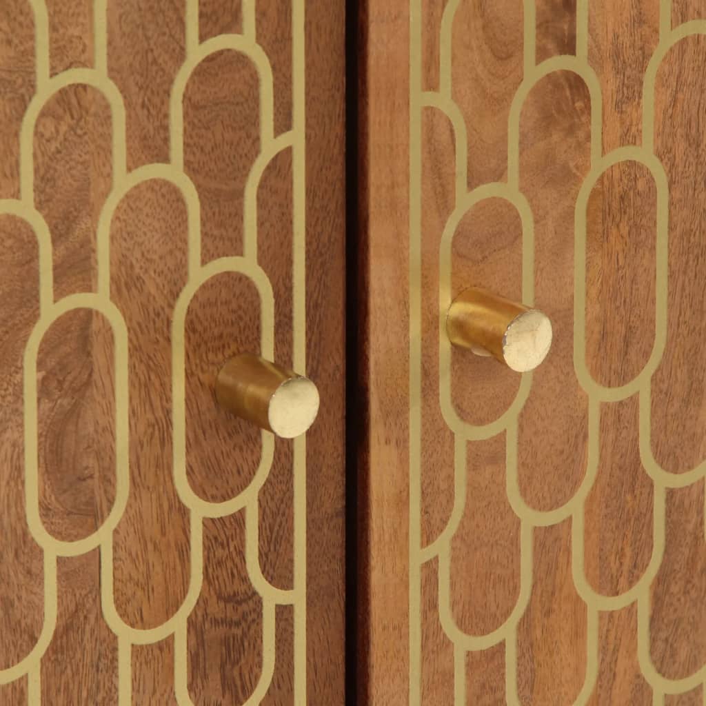 Beistellschrank 60x33x75 cm Massivholz Mango