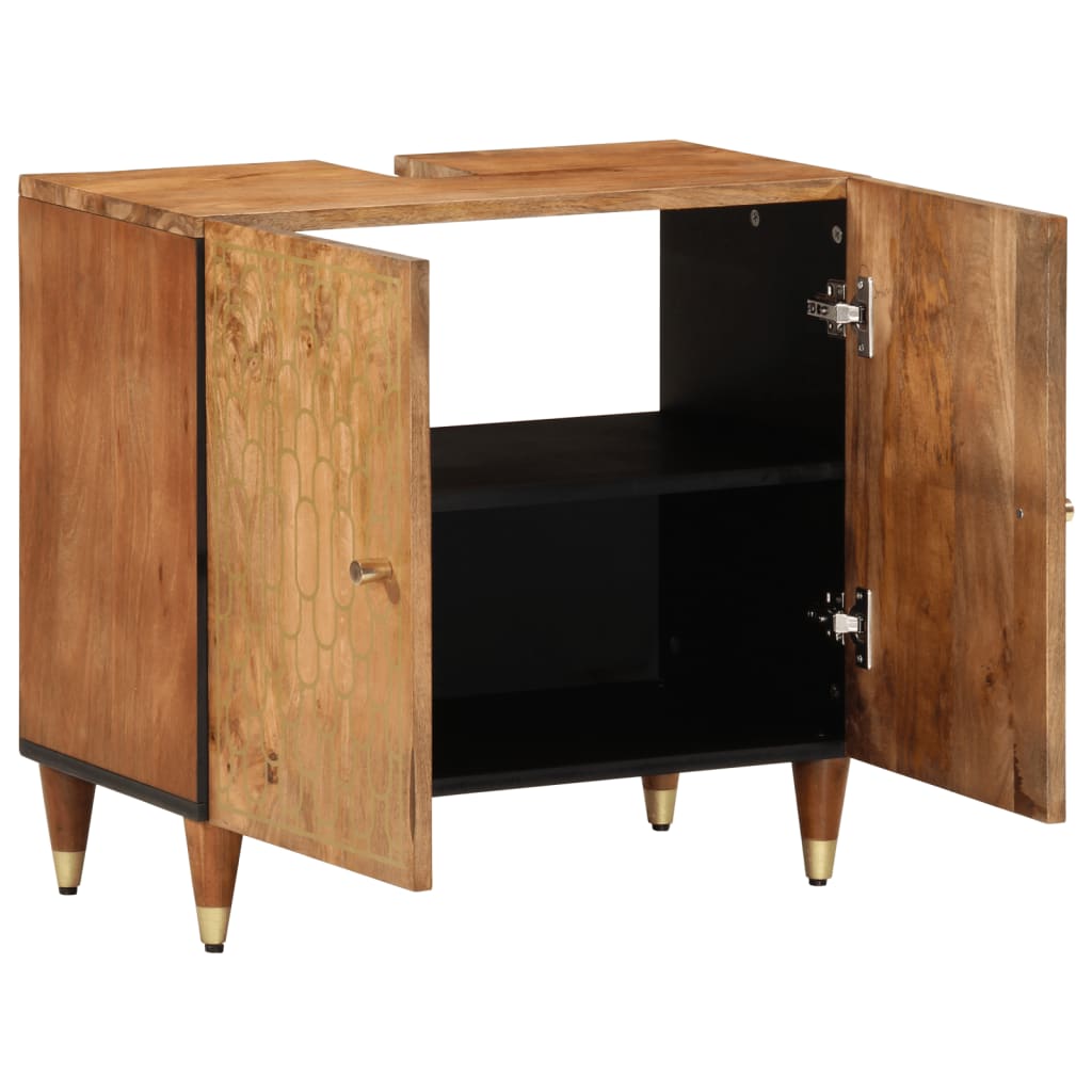 Waschbeckenunterschrank 62x33x58 cm Massivholz Mango