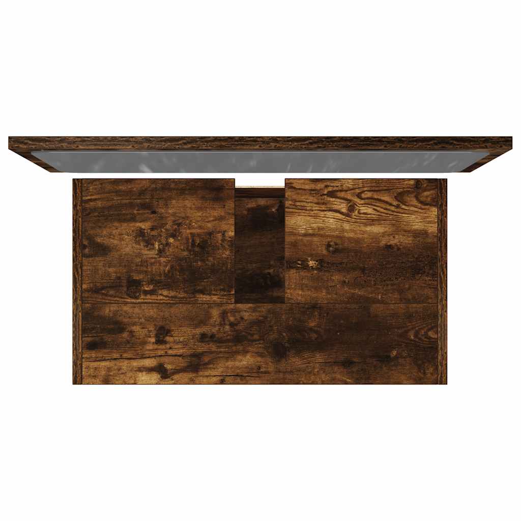 2-tlg. Badmöbel-Set Räuchereiche Holzwerkstoff