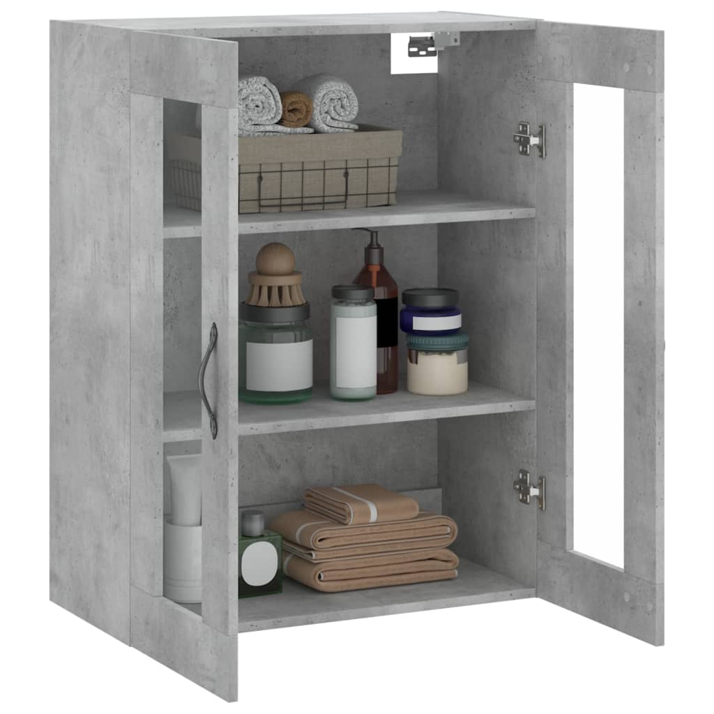 Wandschrank Betongrau 69,5x34x90 cm Holzwerkstoff