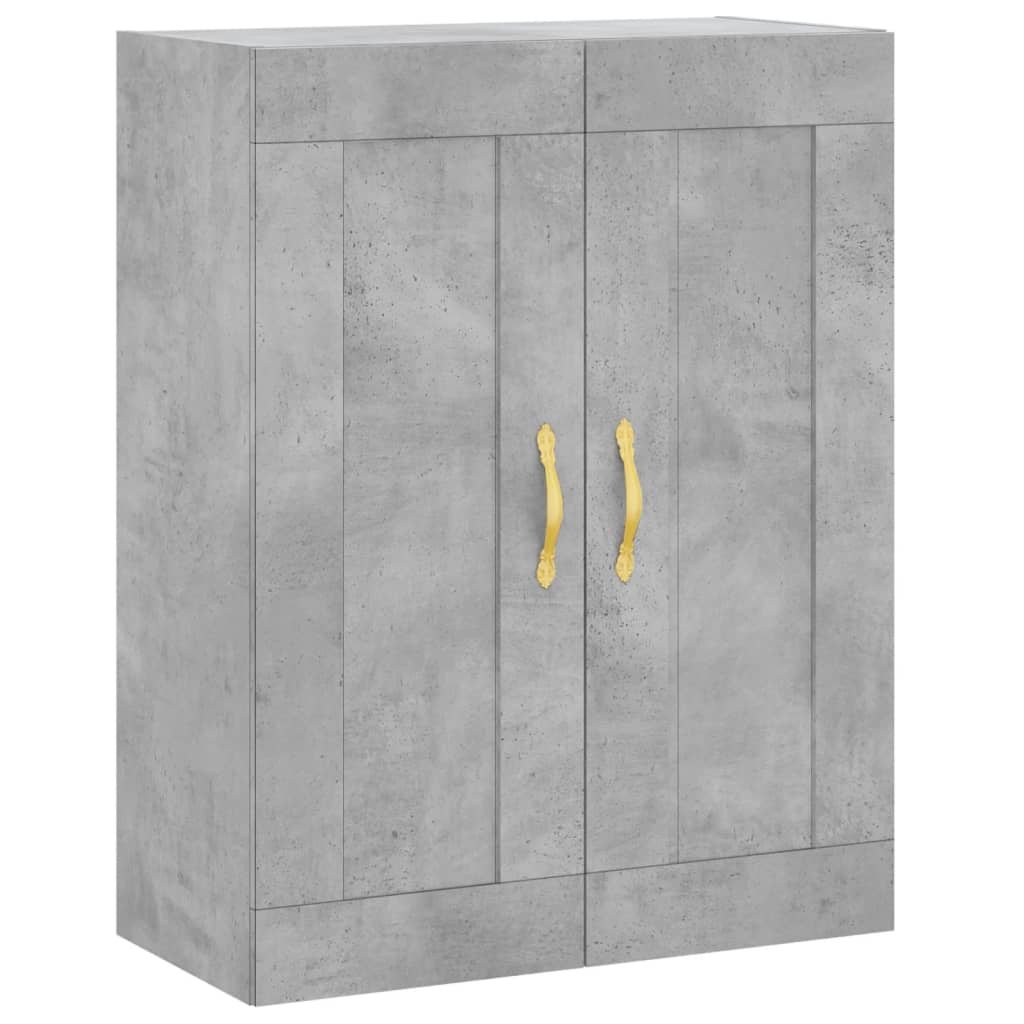 Wandschrank Betongrau 69,5x34x90 cm Holzwerkstoff