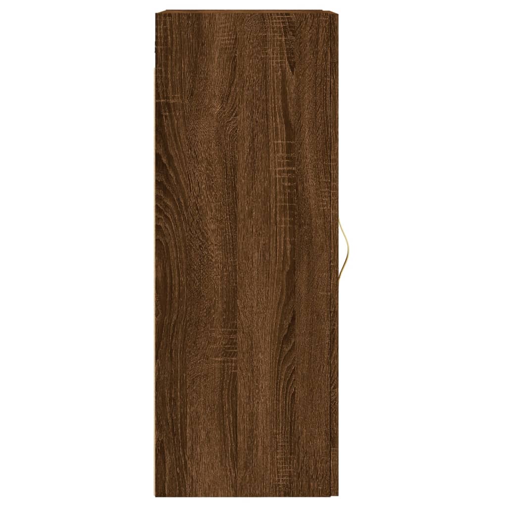 Wandschrank Braun Eichen-Optik 34,5x34x90 cm Holzwerkstoff