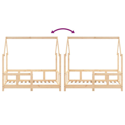 Kinderbett 70x140 cm Massivholz Kiefer