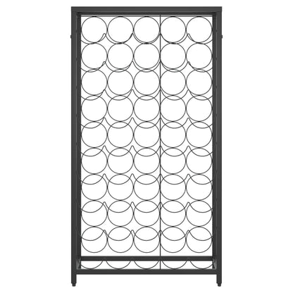 Weinregal für 45 Flaschen Schwarz 54x18x100 cm Schmiedeeisen
