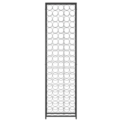 Weinregal für 95 Flaschen Schwarz 54x18x200 cm Schmiedeeisen