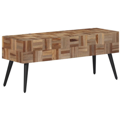 Sitzbank 110x35x45 cm Recyceltes Massivholz Teak
