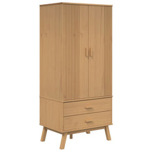 Kleiderschrank OLDEN Braun 76,5x53x172 cm Massivholz Kiefer