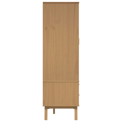 Kleiderschrank OLDEN Braun 76,5x53x172 cm Massivholz Kiefer