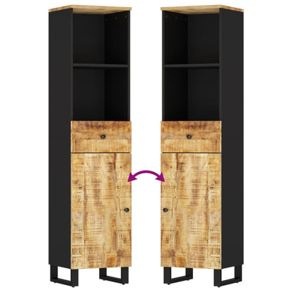 3-tlg. Badmöbel-Set Massivholz Mango