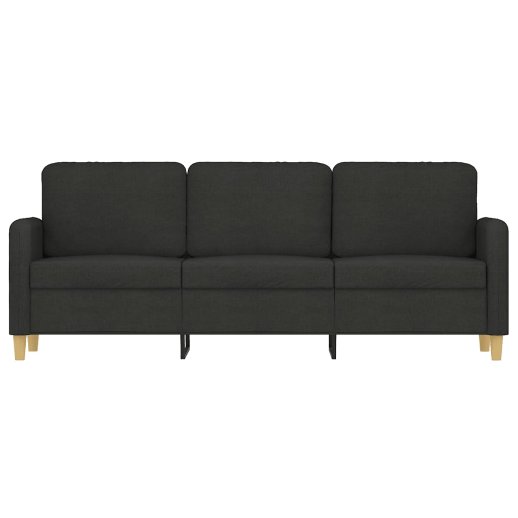 3-Sitzer-Sofa Schwarz 180 cm Stoff